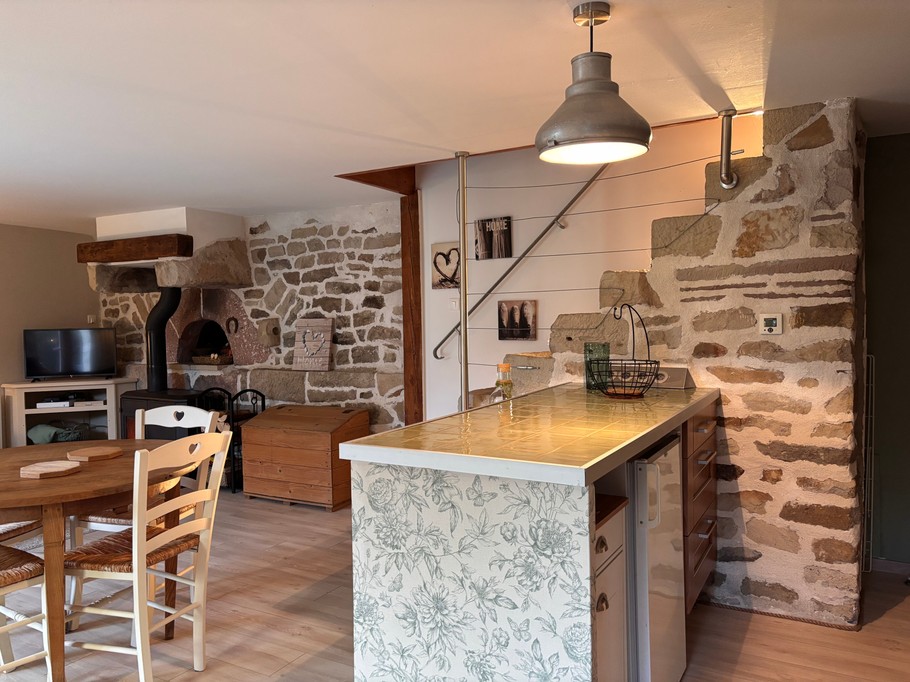 Kitchen in the living room - Gîte de la Forge - Le Val d'Ajol