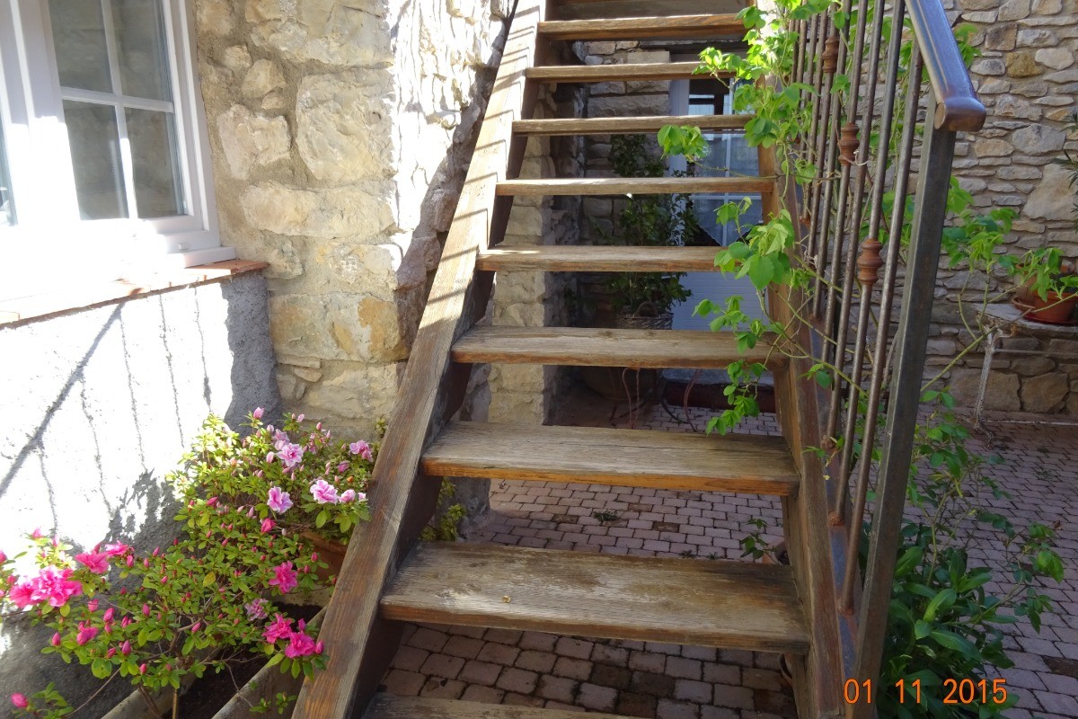 Accès gîte depuis patio