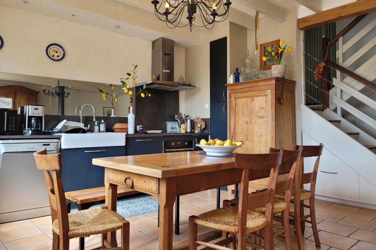 GIRAUD, location, Clévacances, Plouézec, séjour salle à manger cuisine