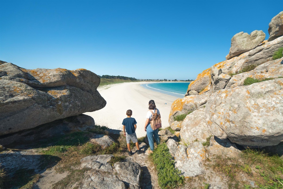 Plage de Tréompan à Ploudalmézeau