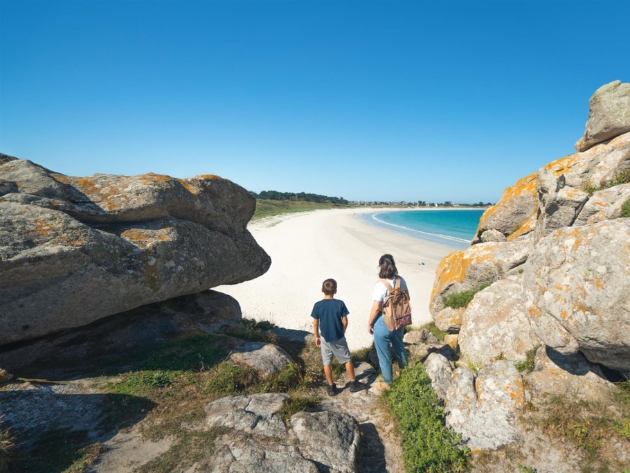 Plage de Tréompan à Ploudalmézeau