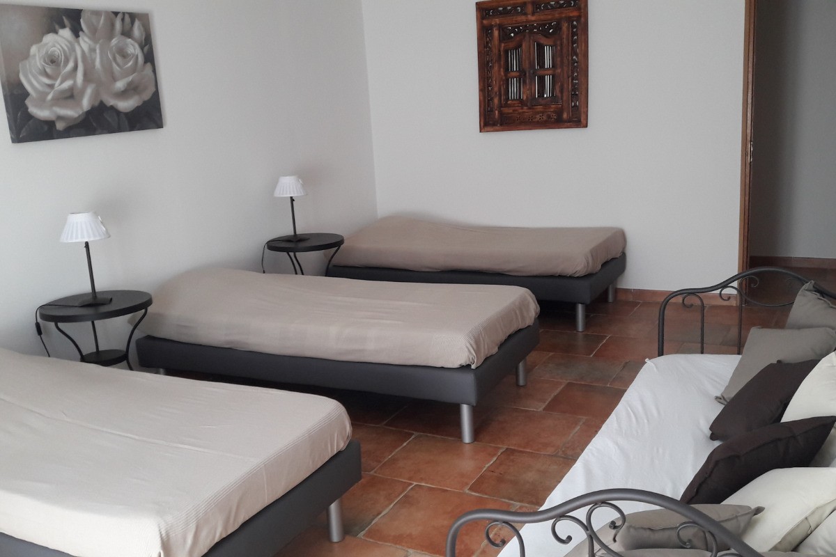 Chambre du bas, le Mas des Roses, Sanary-sur-Mer, Var, Côte d'Azur