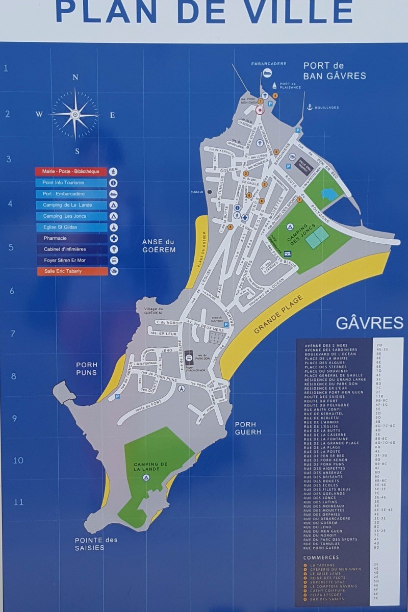 Plan de  la Presqu'île de Gâvres