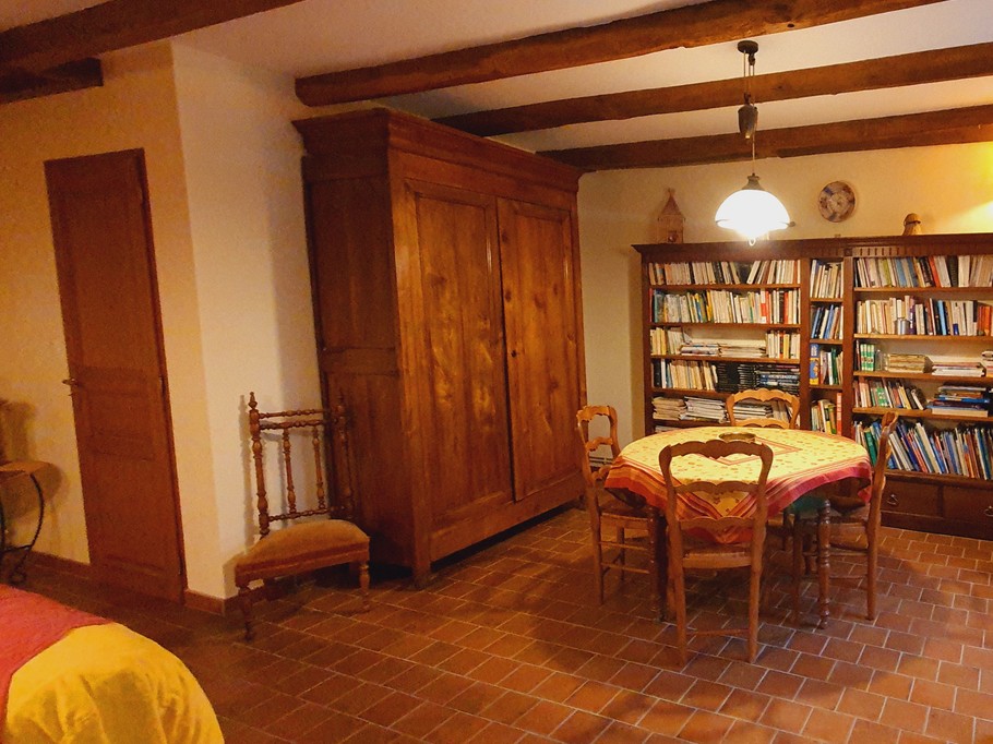 bibliothèque du salon