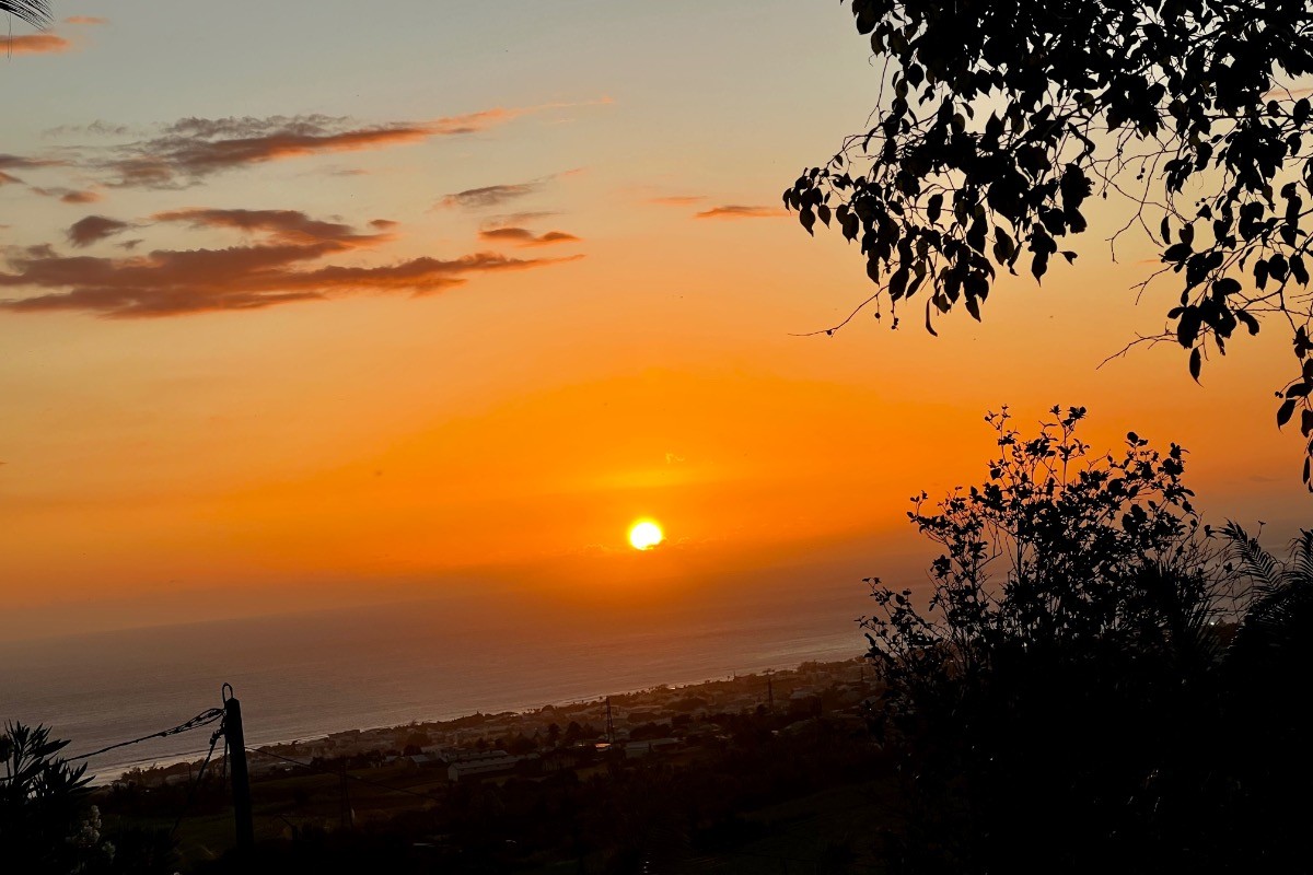coucher de soleil vu du portail