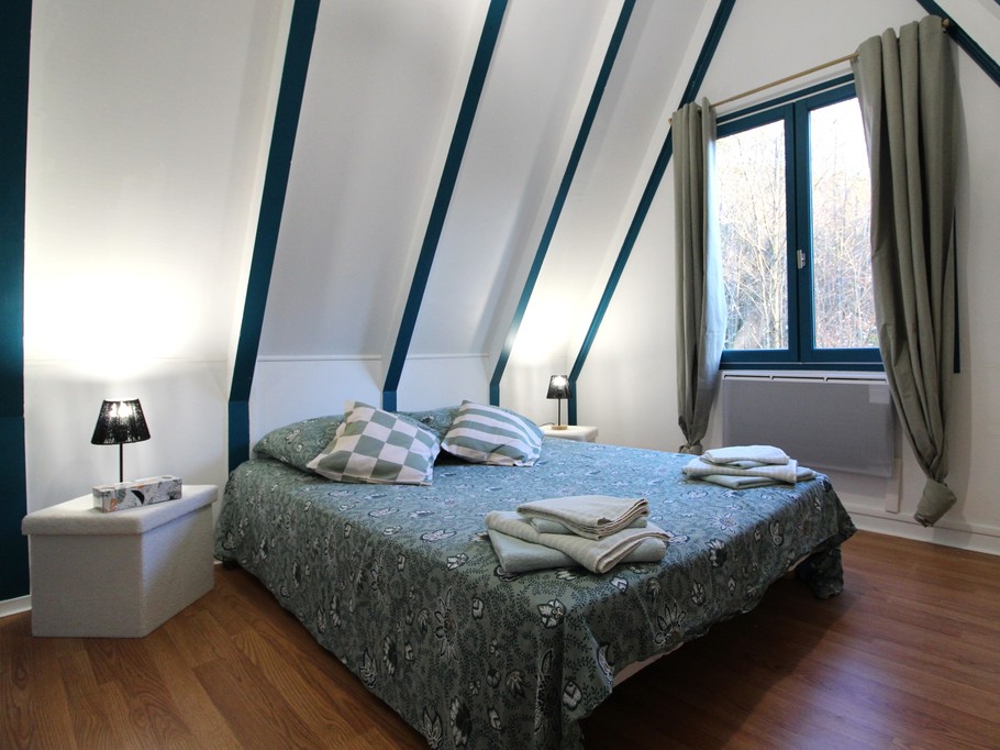 Chambre Verte - Chalet atypique en A, l'Armorique, en pleine nature dans les Vosges