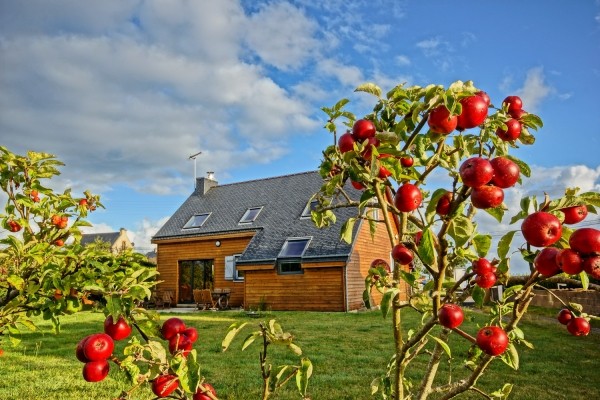 La maison à travers les pommiers