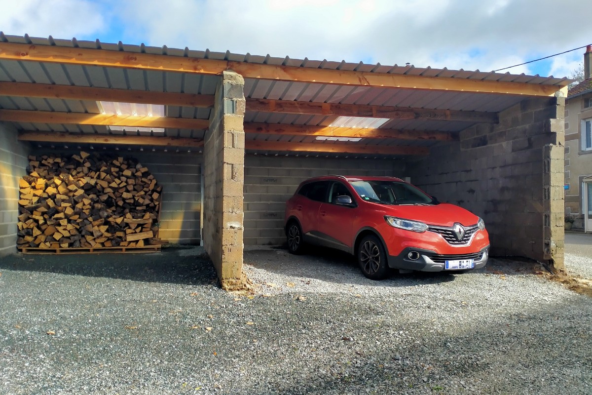 garage pour 2 voitures ou remorque