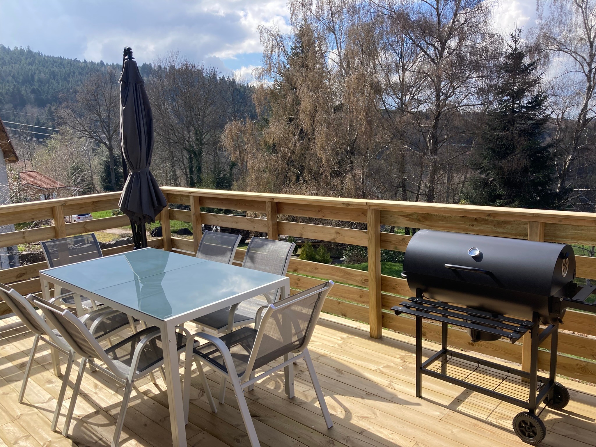 Terrasse - Chalet à l'Orée des Biches - Anould - Vosges