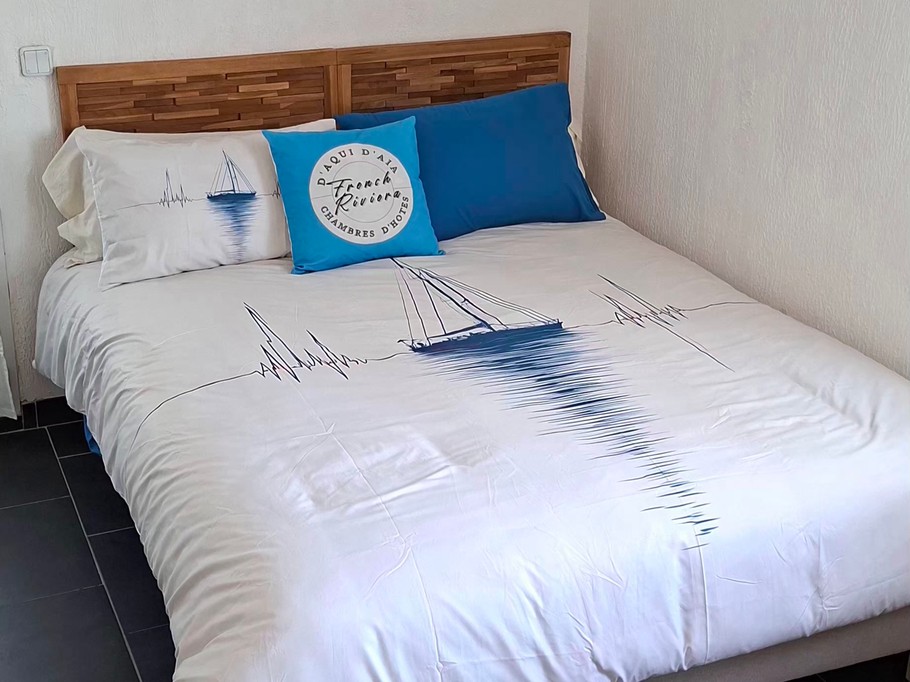 literie chambre Azur N°2
