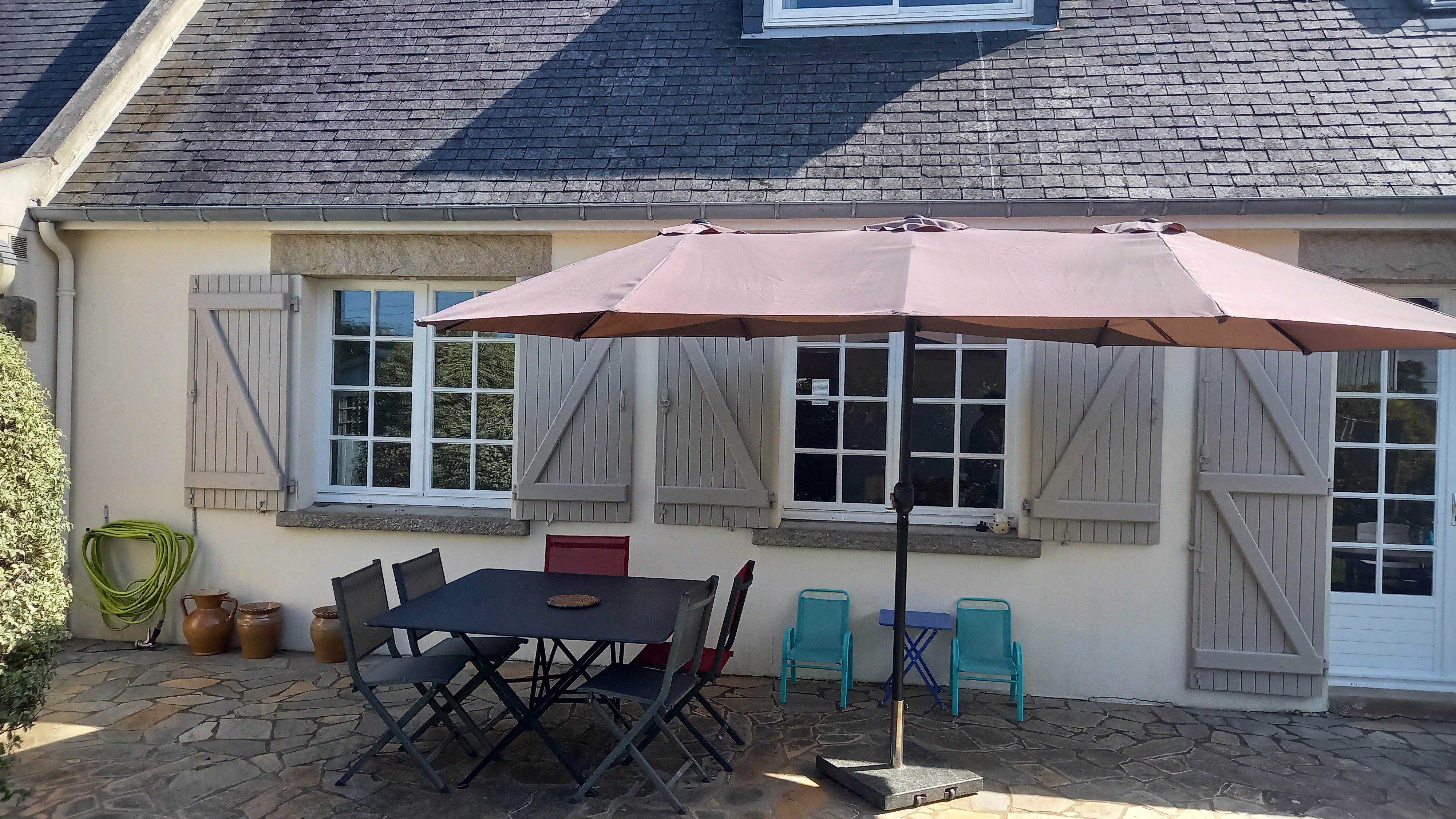terrasse sur le jardin
