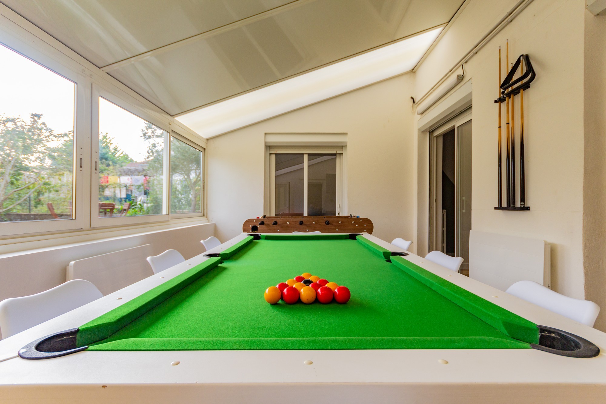 Billiards in the conservatory