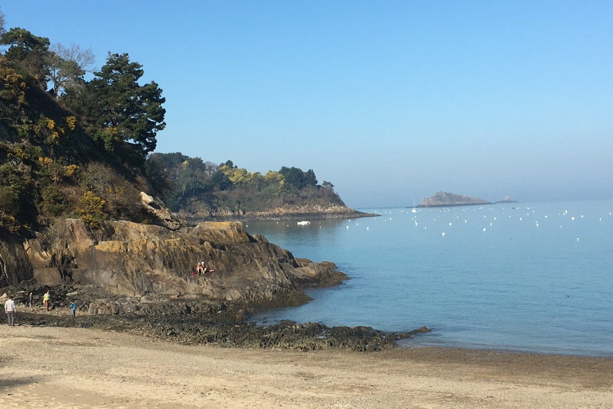 Notre petite plage : Port Briac face au Mont St Michel.