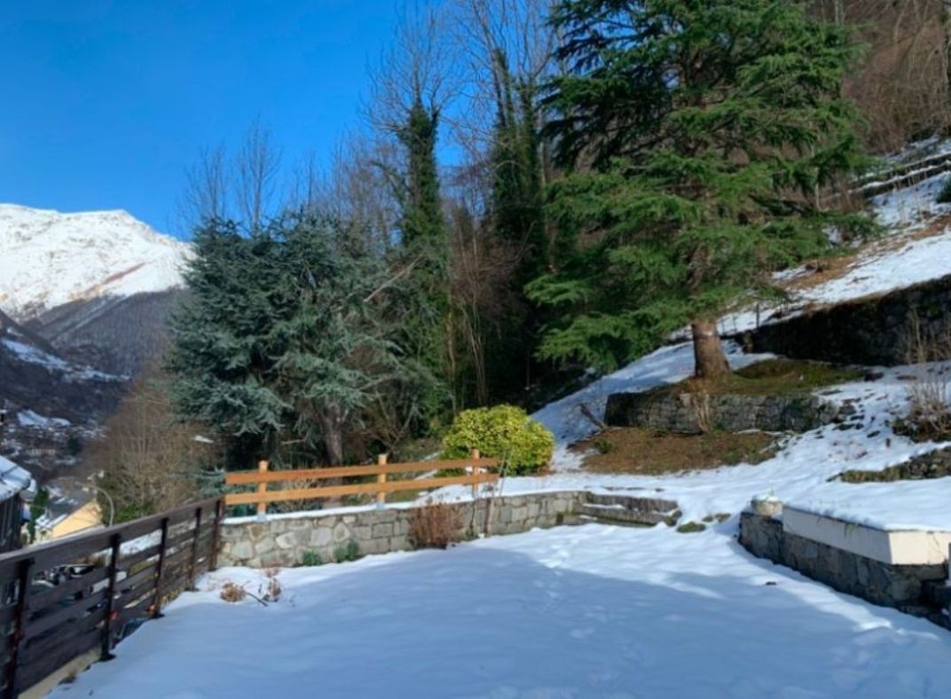 Jardin privatif de Pauze sous la neige