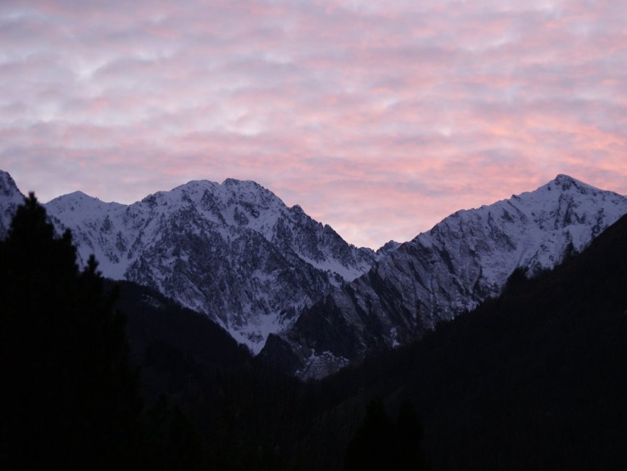Coucher de soleil face à l'appartement