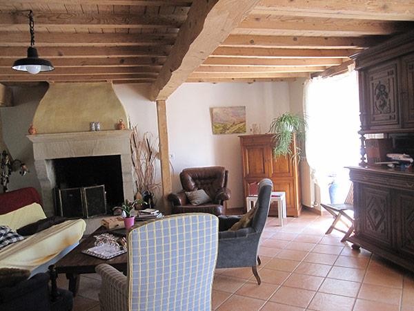 Salon , cheminée  - Vivier Les Montagnes - Tarn -