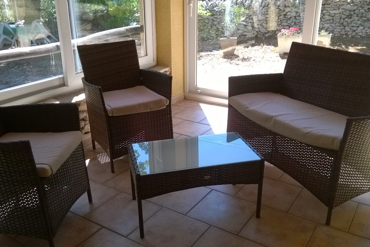 Véranda coin salon