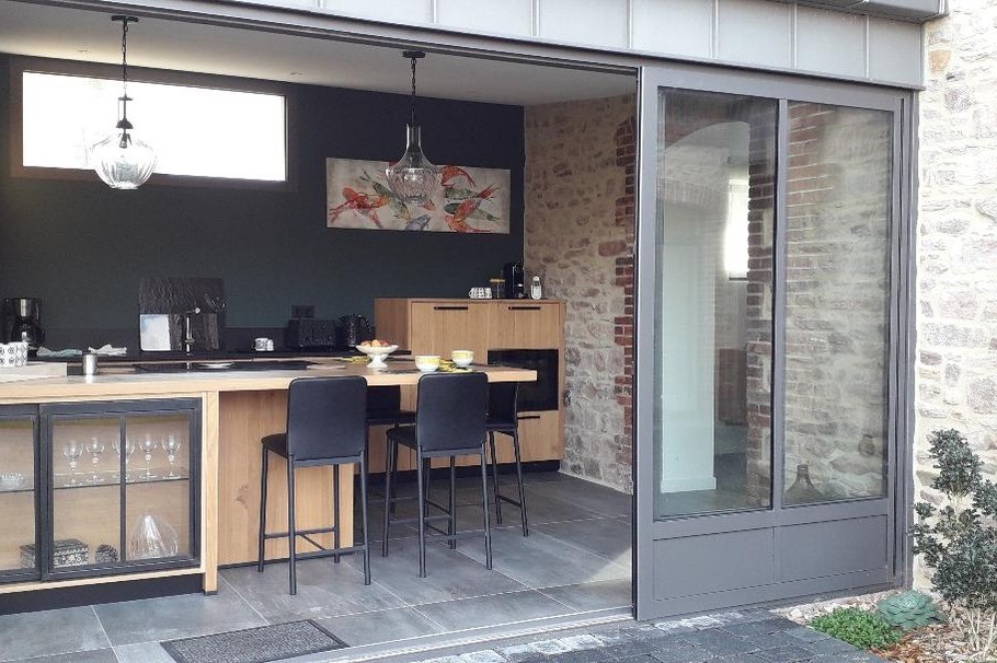 cuisine ouverte sur l'extérieur