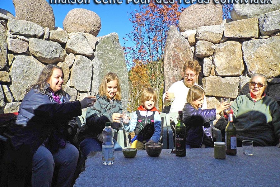 maison Celte = repas conviviaux