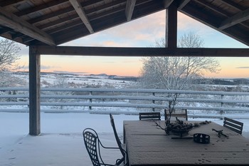 Vue terasse en hiver