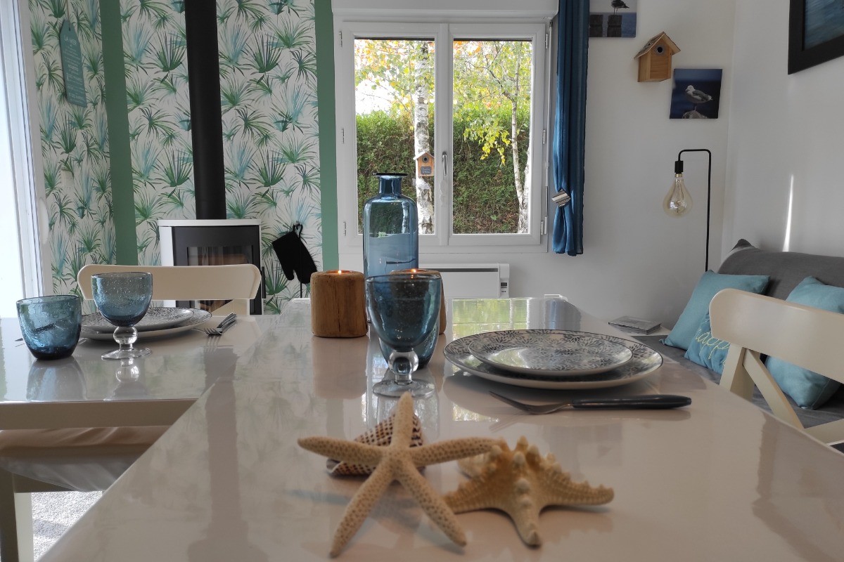 Possibilité de manger en amoureux au coin du feu