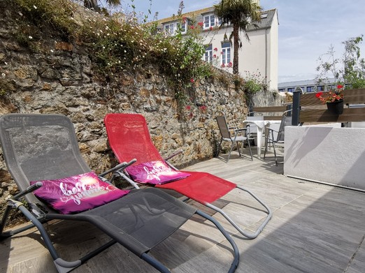 Terrasse à l'étage de la maison