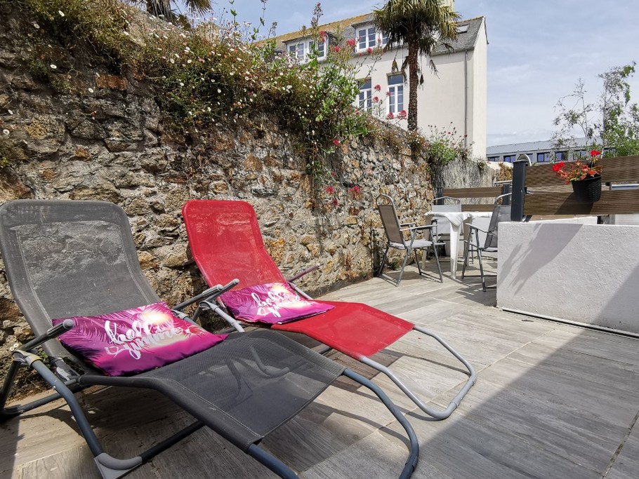 Terrasse à l'étage de la maison
