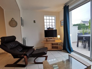 Living room with terrace access