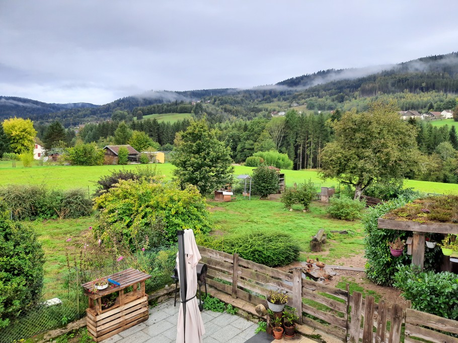 Terrasse/ jardin - Chambre d’hôtes La Pimprenelle : repos et nature – Vosges
