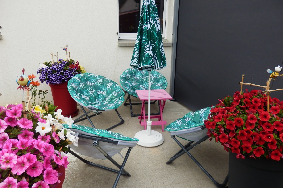 petit coin salon en terrasse