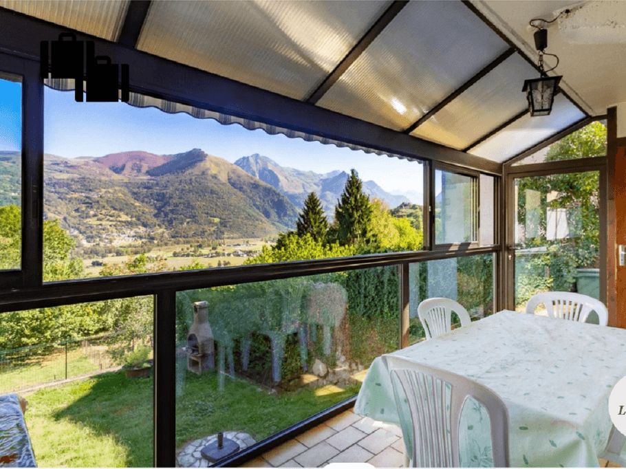 Véranda avec vue sur Hautacam