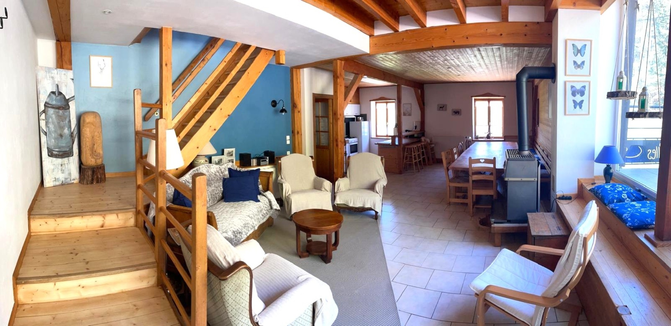 Salon/ séjour - îte de groupe Chevreuil au domaine Les Sources Folles