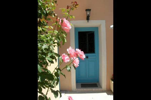 Porte d'entrée et rosier