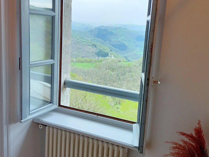 Paysage naturel magnifique depuis la maison, Vallée de la Truyère, Cantal