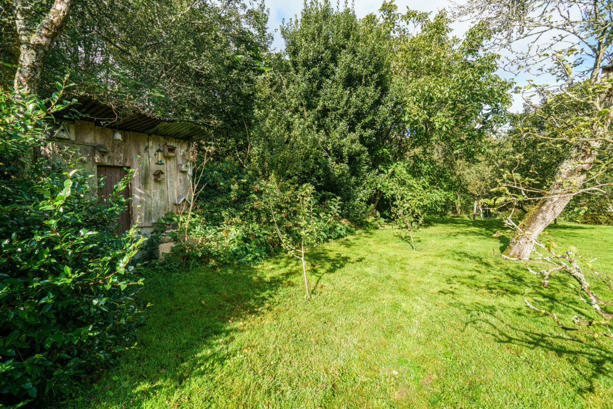 Le jardin du gite Ty-Héol avec les nichoirs