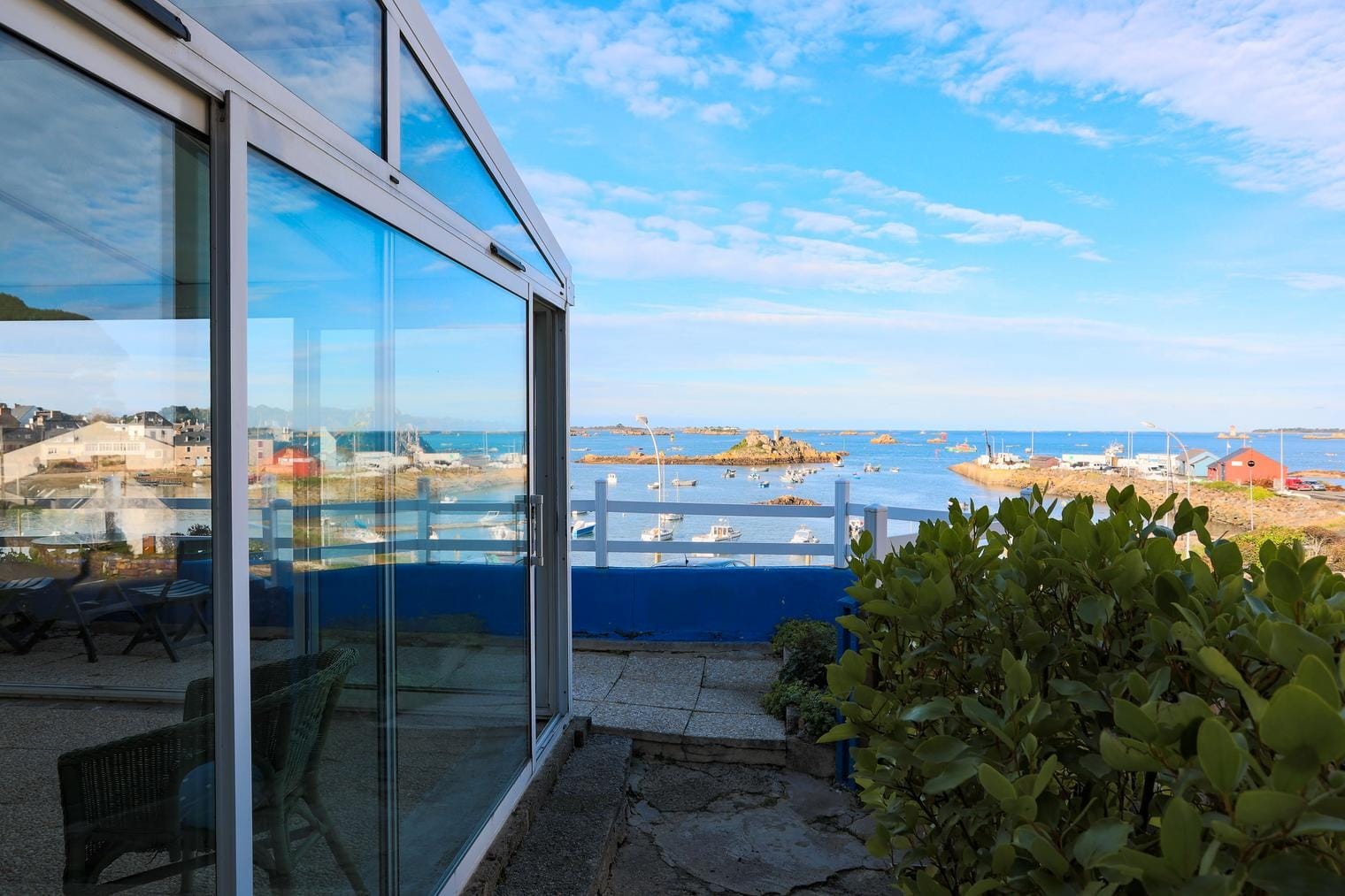 FLOURY, location clévacances, Port de Loguivy, vue depuis la terrasse