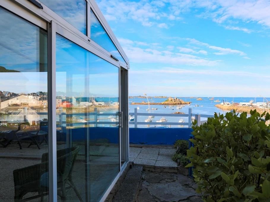 FLOURY, location clévacances, Port de Loguivy, vue depuis la terrasse