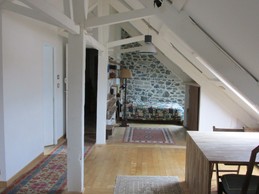 Large, bright attic studio