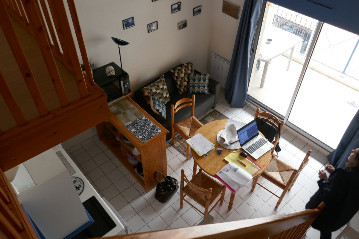 vue de la mezzanine sur le séjour