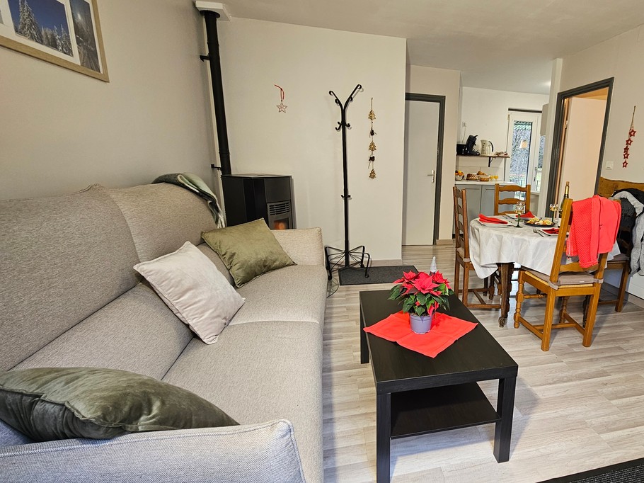 The living room, dining room.