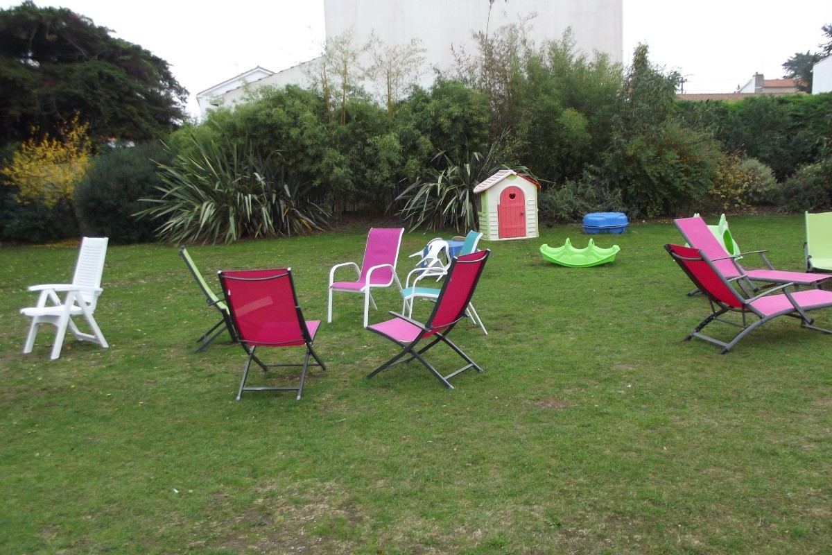 un coin de détente dans le jardin
