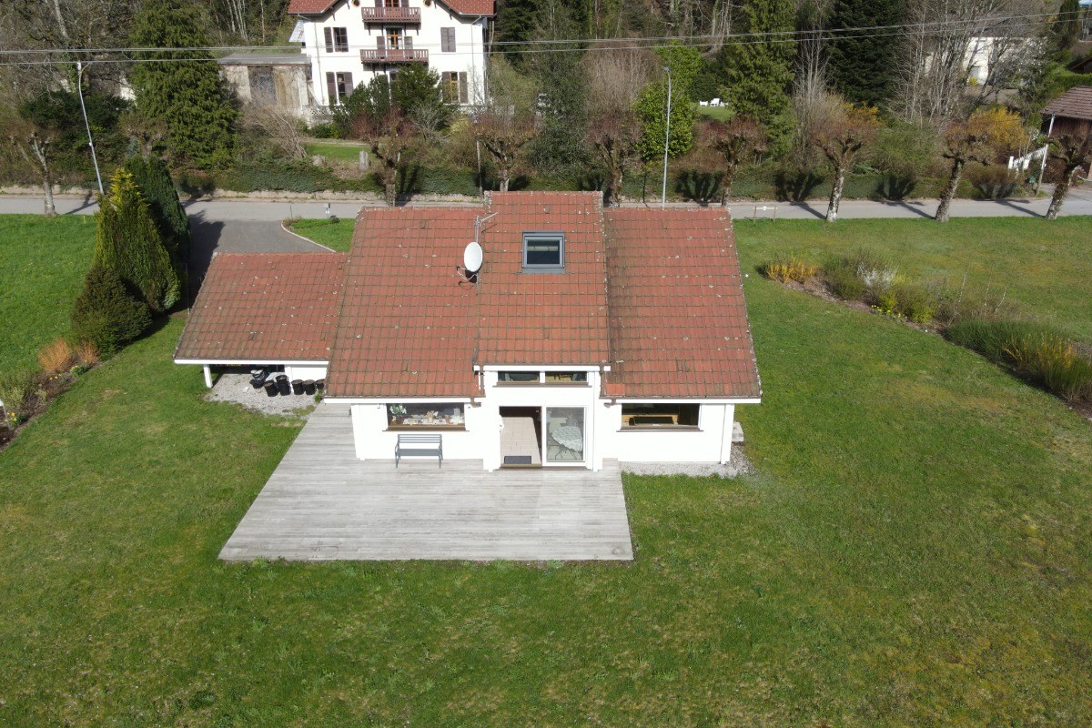 Vue du ciel - Chalet sous Le Théâtre, au cœur de Bussang dans les Vosges