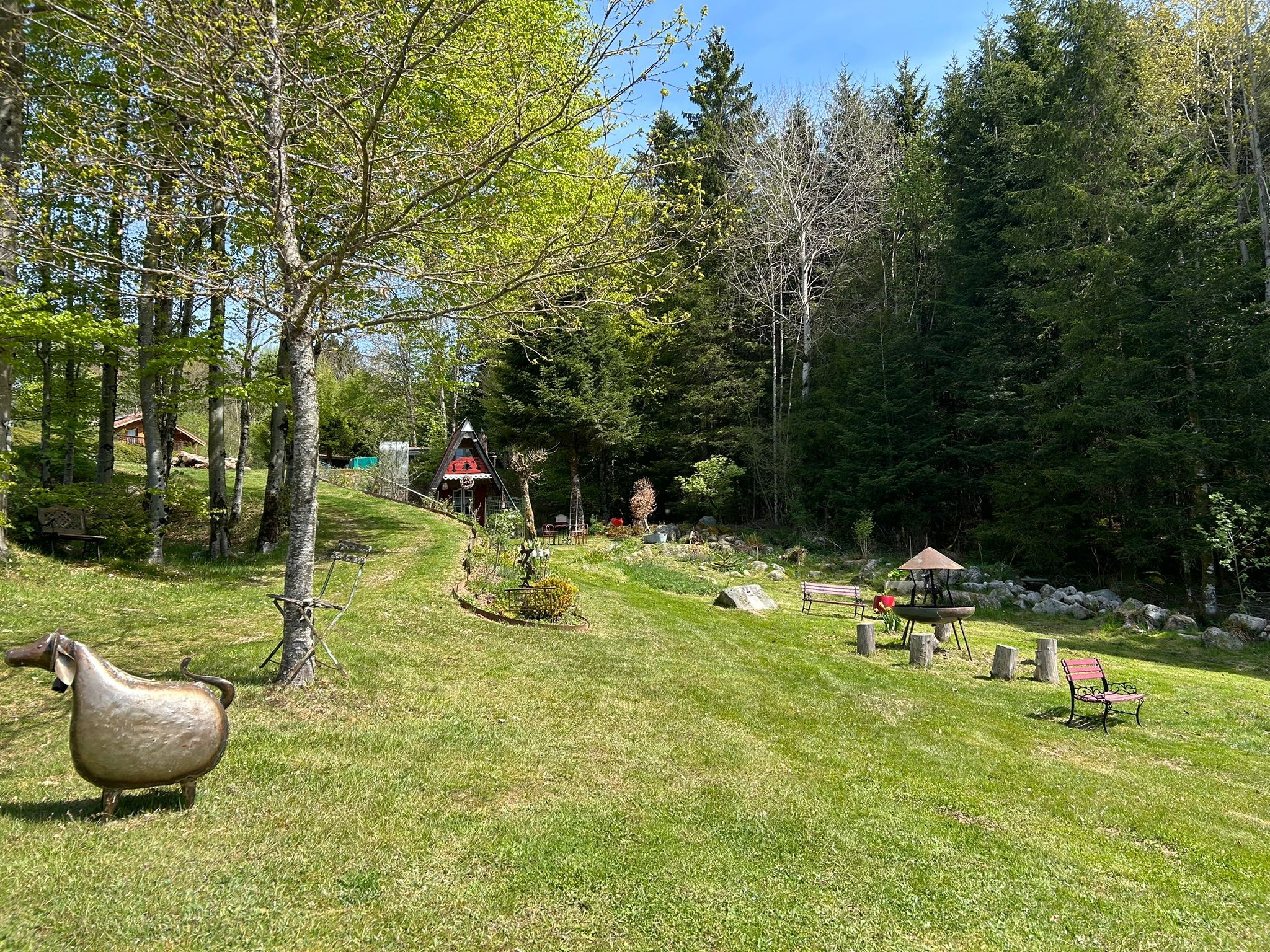 Garden - Apartment "Chalet Le Village" in the heart of nature