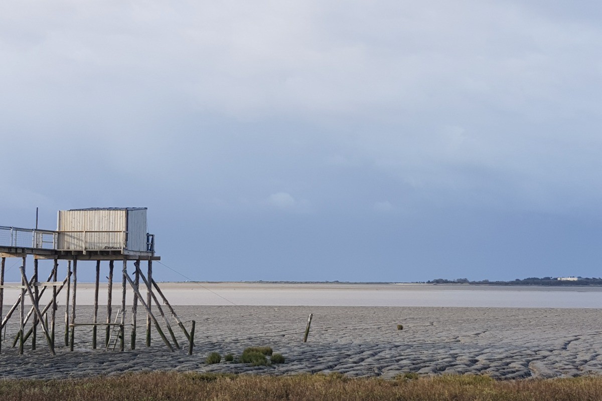 Vue sur un carrelet en Charente maritime