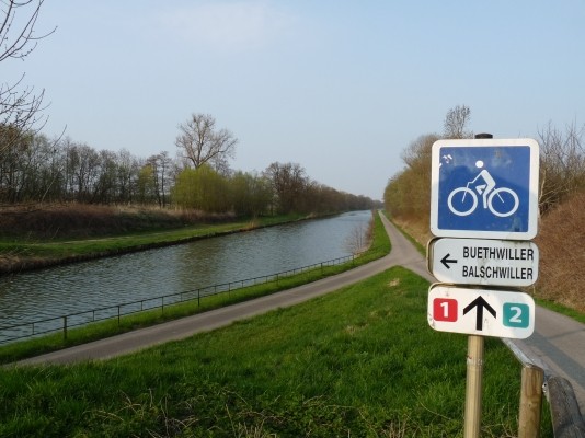 Piste cyclable internationale le long du Canal du Rhône au Rhin