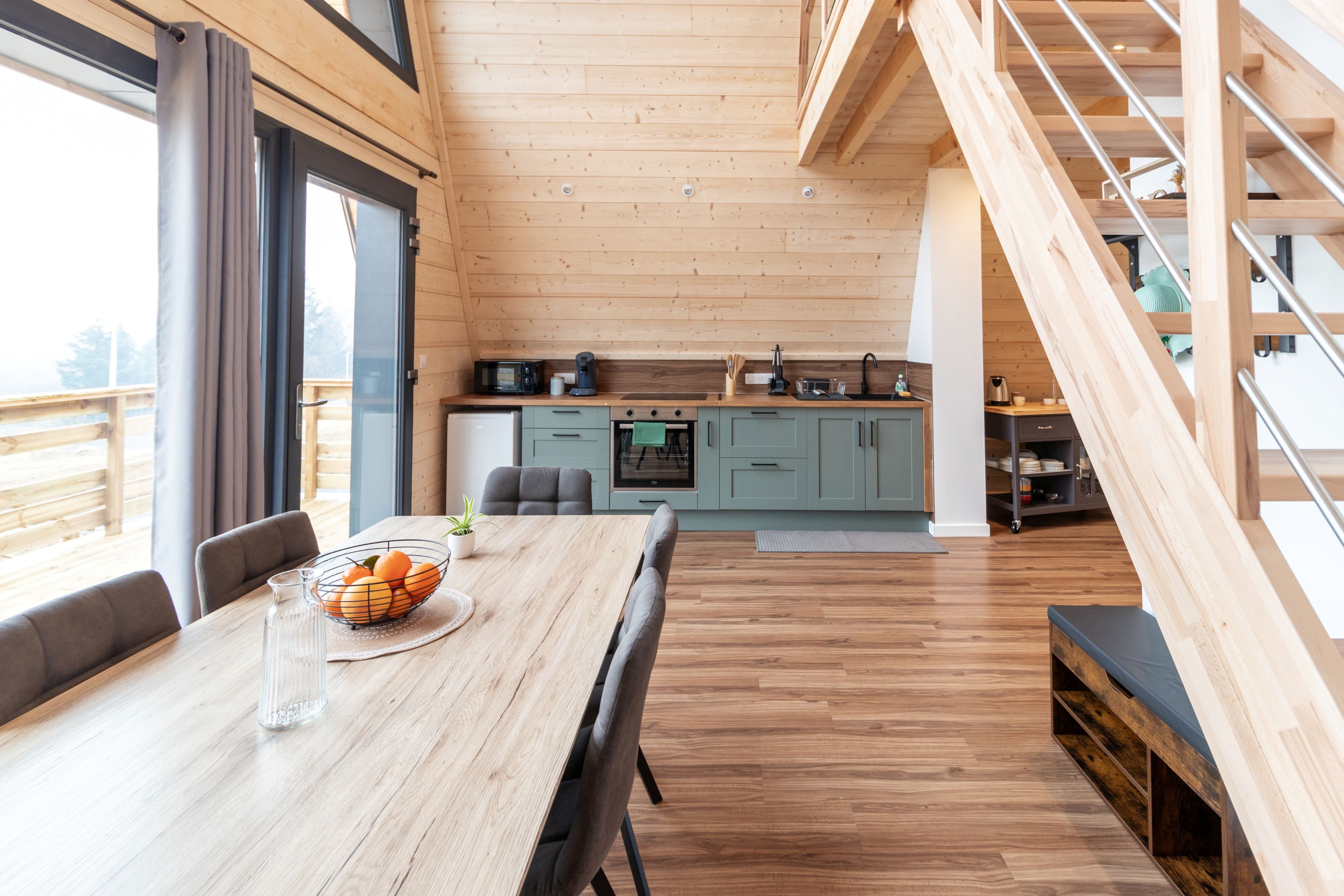 Cuisine / séjour - Chalet à l'Orée des Biches - Anould - Vosges