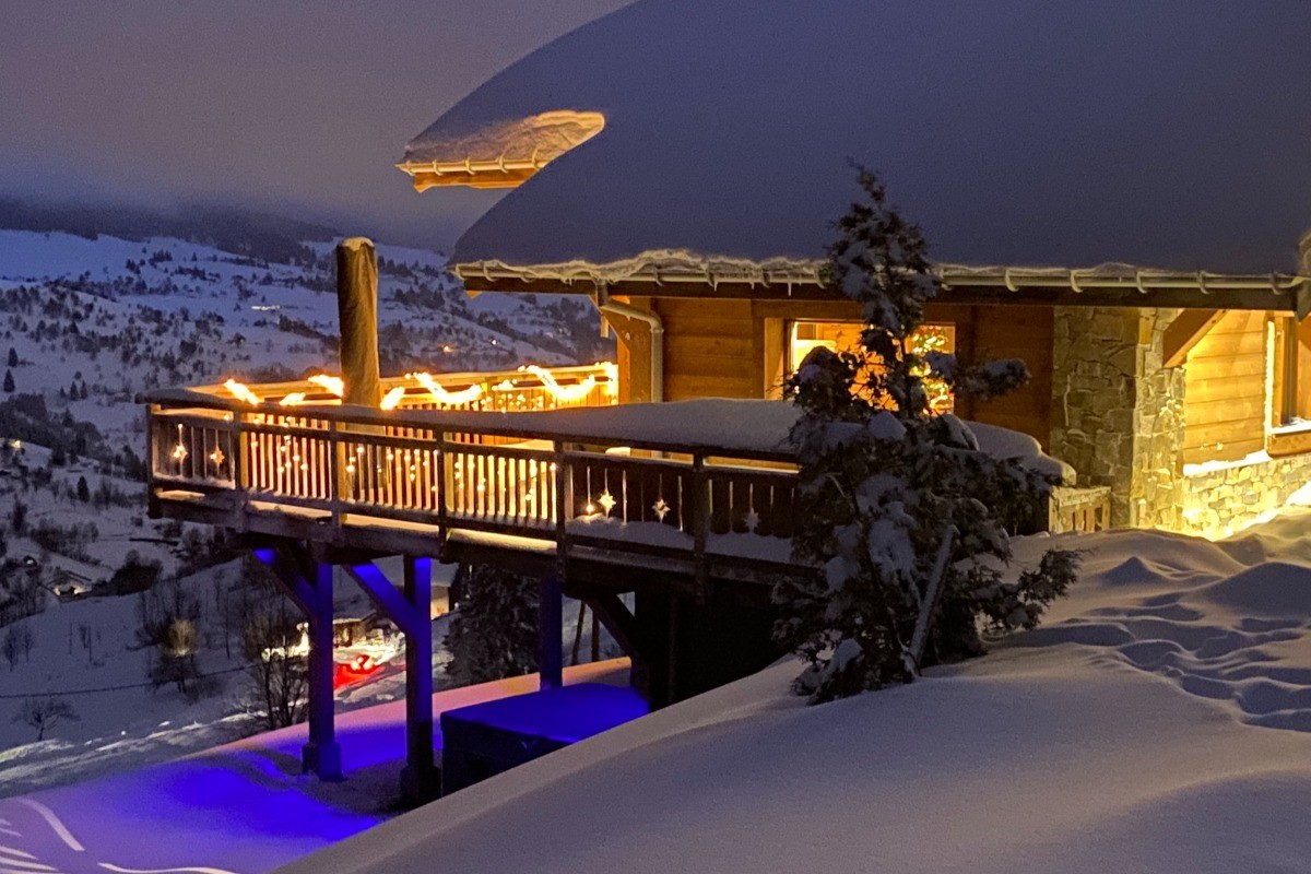 Vue de nuit - Chalet du Paradis Blanc