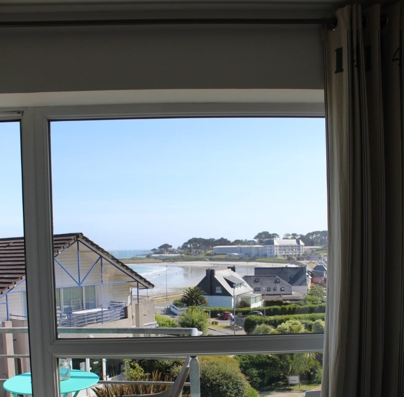 Appartement 2 pièces duplex vue mer à 50m de la plage de sable fin de Trestel, meublé de tourisme 3 étoiles, Trévou-Tréguignec, Côtes d'Armor - Bretagne - Vue du Salon