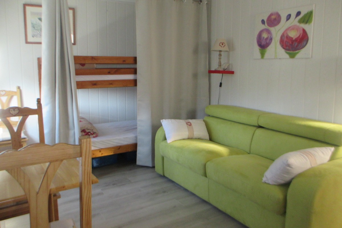 coin  salon avec couchage