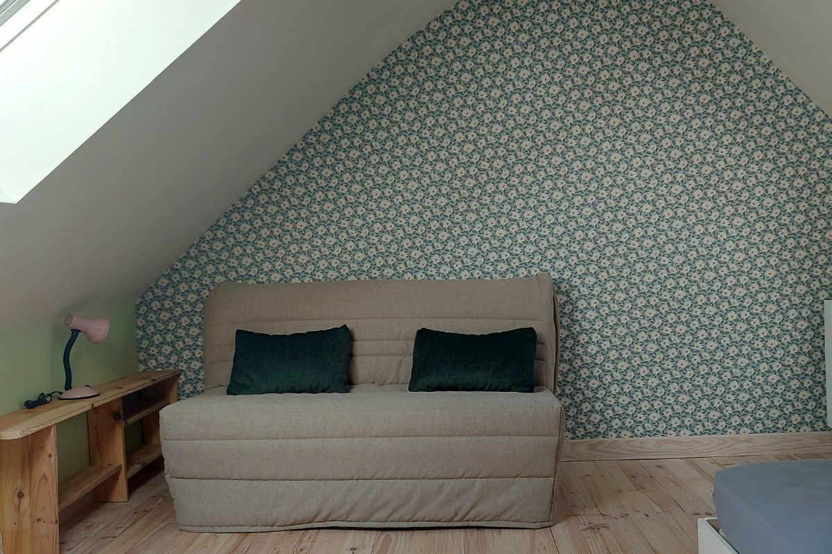 chambre à l'étage BZ et 2 lits simples